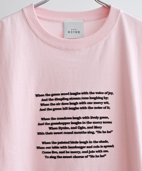 palm RICHE(ポームリシュ)の「プティロゴロンT(Tシャツ/カットソー・レディース・オフホワイト/ピンク/ライトグリーン・M)」の17枚目の写真