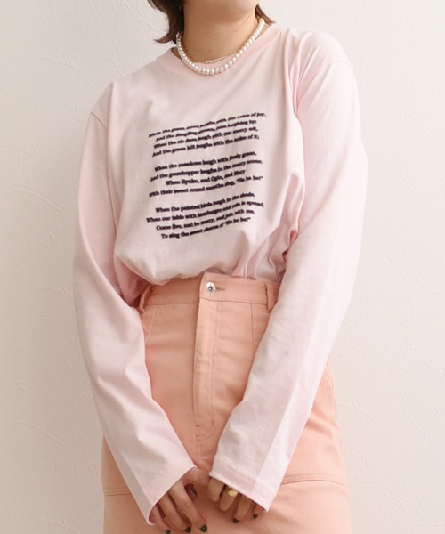 palm RICHE(ポームリシュ)の「プティロゴロンT(Tシャツ/カットソー・レディース・オフホワイト/ピンク/ライトグリーン・M)」の18枚目の写真