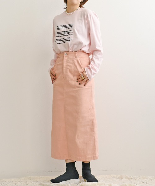 palm RICHE(ポームリシュ)の「プティロゴロンT(Tシャツ/カットソー・レディース・オフホワイト/ピンク/ライトグリーン・M)」の21枚目の写真