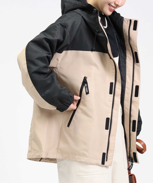 CAMP7（キャンプセブン）の「【CAMP7】サイドジップマウンテンパーカー（マウンテンパーカー・レディース・ブラック/ベージュ・M/L）」の8枚目の写真