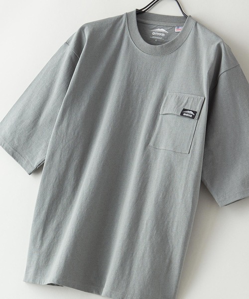 OUTDOOR PRODUCTS(アウトドアプロダクツ)の「【OUTDOOR PRODUCTS/アウトドアプロダクツ】USAコットンビッグシルエット 5分袖Tシャツ ワンポイントブランドロゴ(Tシャツ/カットソー・メンズ・ホワイト/カーキ/ブラック/ベージュ/ブルー系その他/パープル・MEDIUM/LARGE/X-LARGE)」の4枚目の写真