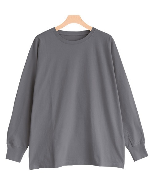 Pierrot（ピエロ）の「ドルマンスリーブロングＴシャツ（Tシャツ/カットソー・レディース・ラベンダー/ミント/チャコール/グレイッシュベージュ/オフホワイト/ピンク・L/M）」の3枚目の写真