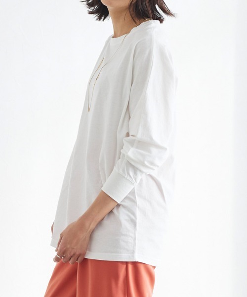 Pierrot（ピエロ）の「ドルマンスリーブロングＴシャツ（Tシャツ/カットソー・レディース・ラベンダー/ミント/チャコール/グレイッシュベージュ/オフホワイト/ピンク・L/M）」の22枚目の写真