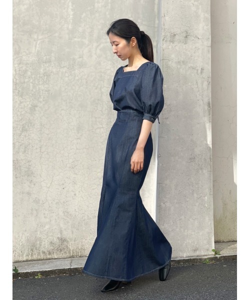 Stylevoice for xxx（スタイルヴォイスフォー）の「バックリボンデニムブラウス（シャツ/ブラウス・レディース・ライトブルー/インディゴブルー・FREE）」の13枚目の写真