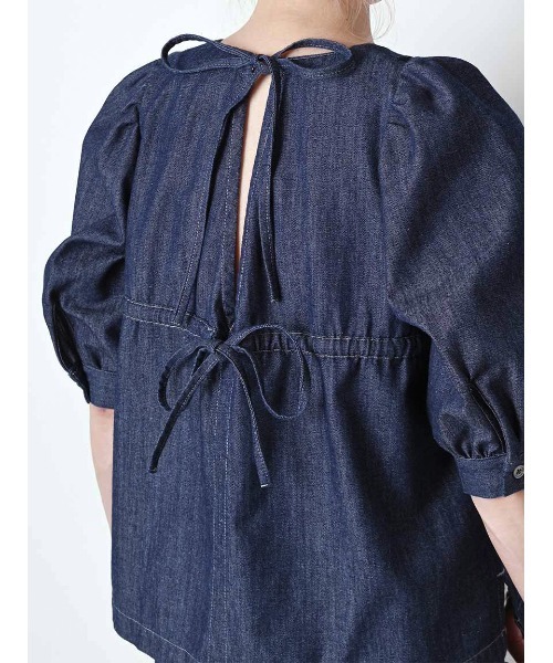 Stylevoice for xxx（スタイルヴォイスフォー）の「バックリボンデニムブラウス（シャツ/ブラウス・レディース・ライトブルー/インディゴブルー・FREE）」の19枚目の写真