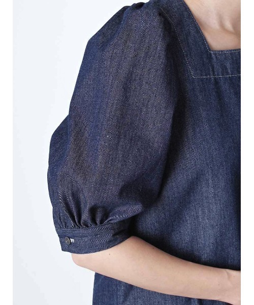 Stylevoice for xxx（スタイルヴォイスフォー）の「バックリボンデニムブラウス（シャツ/ブラウス・レディース・ライトブルー/インディゴブルー・FREE）」の20枚目の写真