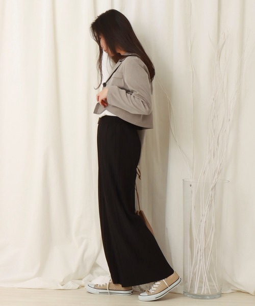 libelle more（リベル モア）の「カットジョーゼット　ボックスプリーツパンツ（その他パンツ・レディース・ブラック/ピンク/グリーン・L/M）」の19枚目の写真