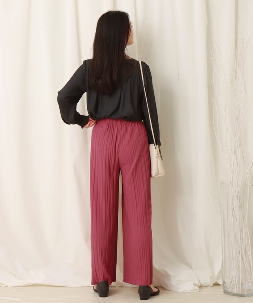libelle more（リベル モア）の「カットジョーゼット　ボックスプリーツパンツ（その他パンツ・レディース・ブラック/ピンク/グリーン・L/M）」の10枚目の写真