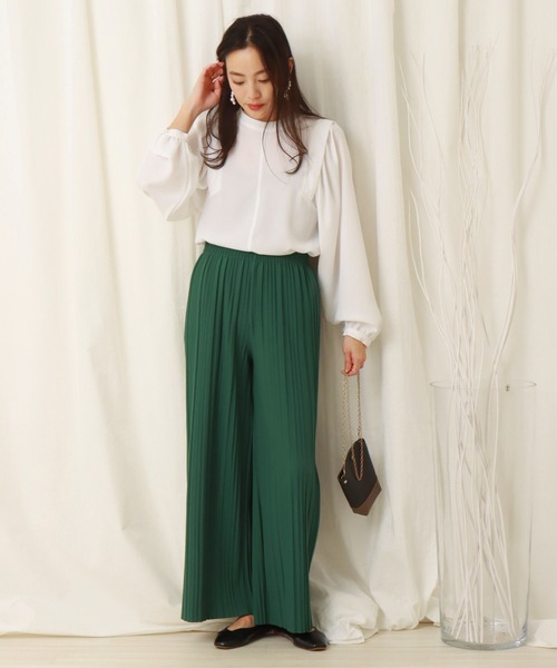 libelle more（リベル モア）の「カットジョーゼット　ボックスプリーツパンツ（その他パンツ・レディース・ブラック/ピンク/グリーン・L/M）」の13枚目の写真