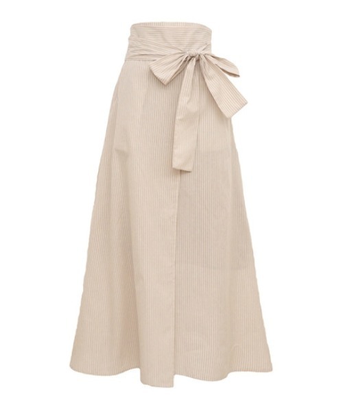 flower（フラワー）の「フレッシュストライプスカート（スカート・レディース・ベージュ/ブルー・FREE）」の12枚目の写真