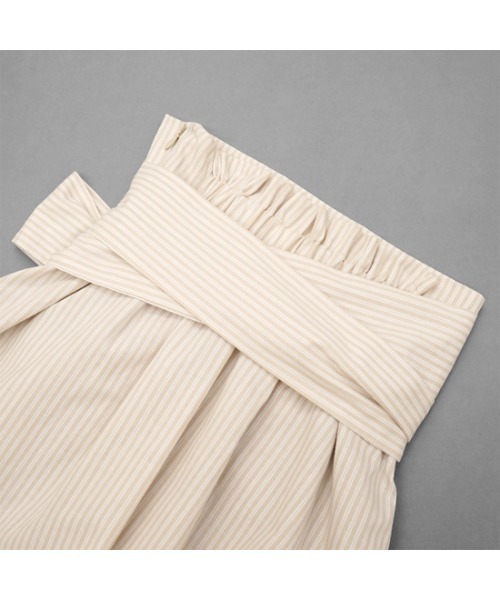 flower（フラワー）の「フレッシュストライプスカート（スカート・レディース・ベージュ/ブルー・FREE）」の16枚目の写真