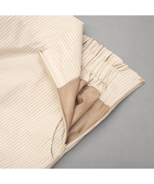 flower（フラワー）の「フレッシュストライプスカート（スカート・レディース・ベージュ/ブルー・FREE）」の19枚目の写真