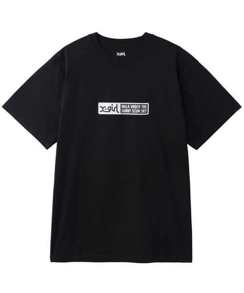 X-girl（エックスガール）の「GLITTER BOX LOGO S/S TEE/グリッター　ラメ　ボックスロゴTシャツ/半袖（Tシャツ/カットソー・レディース・ブラック/ホワイト/パープル・XL/M/S/L）」の19枚目の写真