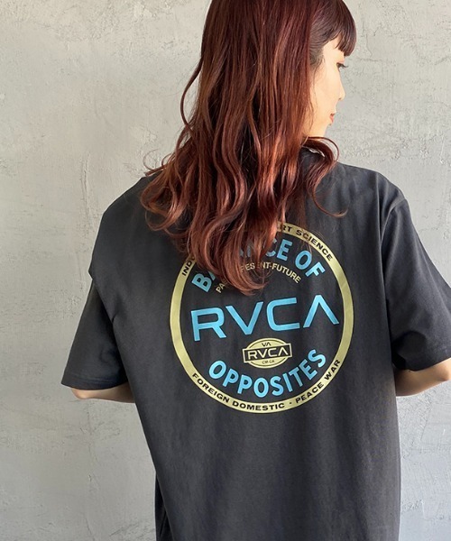 RVCA（ルーカ）の「[RVCA/ルーカ] BALANCE SEAL ST バックサークルロゴプリントTシャツ（Tシャツ/カットソー・レディース・ホワイト/ブラック/グリーン・M/L/XL）」の2枚目の写真