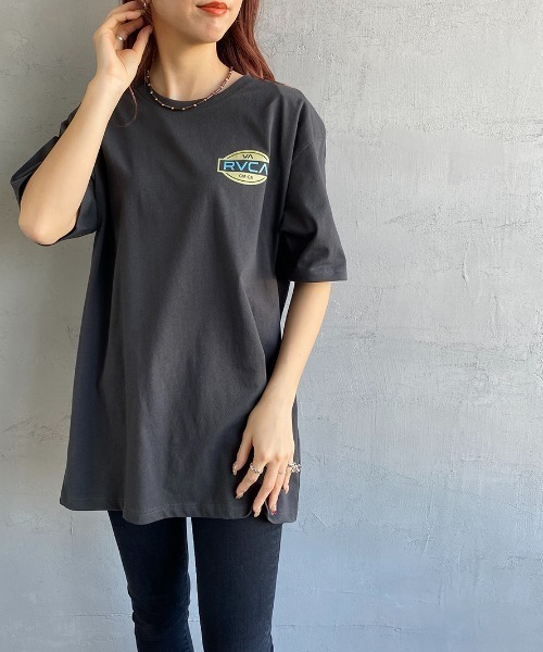 RVCA（ルーカ）の「[RVCA/ルーカ] BALANCE SEAL ST バックサークルロゴプリントTシャツ（Tシャツ/カットソー・レディース・ホワイト/ブラック/グリーン・M/L/XL）」の6枚目の写真