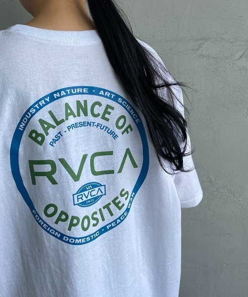 RVCA（ルーカ）の「[RVCA/ルーカ] BALANCE SEAL ST バックサークルロゴプリントTシャツ（Tシャツ/カットソー・レディース・ホワイト/ブラック/グリーン・M/L/XL）」の9枚目の写真