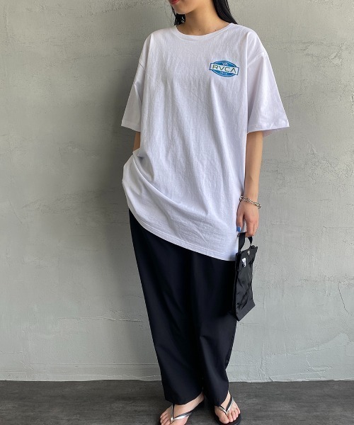 RVCA（ルーカ）の「[RVCA/ルーカ] BALANCE SEAL ST バックサークルロゴプリントTシャツ（Tシャツ/カットソー・レディース・ホワイト/ブラック/グリーン・M/L/XL）」の4枚目の写真