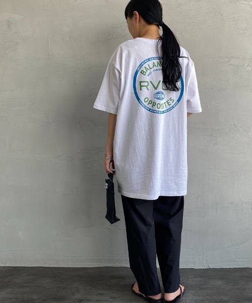 RVCA（ルーカ）の「[RVCA/ルーカ] BALANCE SEAL ST バックサークルロゴプリントTシャツ（Tシャツ/カットソー・レディース・ホワイト/ブラック/グリーン・M/L/XL）」の13枚目の写真