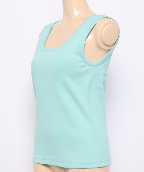 ROPE'(ロペ)の「ベアテレコカップ付きカットソータンクトップ(タンクトップ・レディース・ホワイト/ピンク/スミクロ/ターコイズブルー・38)」の5枚目の写真