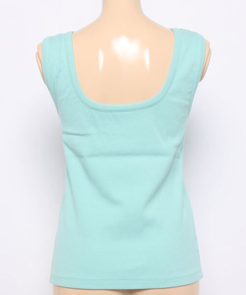 ROPE'(ロペ)の「ベアテレコカップ付きカットソータンクトップ(タンクトップ・レディース・ホワイト/ピンク/スミクロ/ターコイズブルー・38)」の6枚目の写真