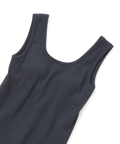 ROPE'(ロペ)の「ベアテレコカップ付きカットソータンクトップ(タンクトップ・レディース・ホワイト/ピンク/スミクロ/ターコイズブルー・38)」の2枚目の写真