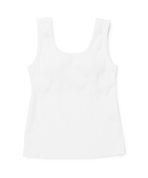 ROPE'(ロペ)の「ベアテレコカップ付きカットソータンクトップ(タンクトップ・レディース・ホワイト/ピンク/スミクロ/ターコイズブルー・38)」の9枚目の写真