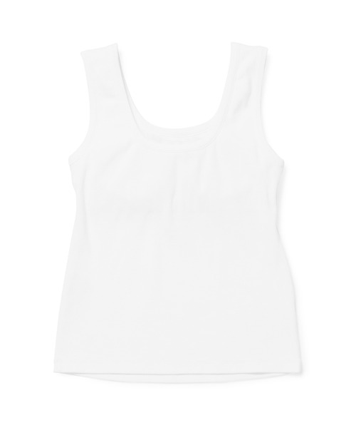 ROPE'(ロペ)の「ベアテレコカップ付きカットソータンクトップ(タンクトップ・レディース・ホワイト/ピンク/スミクロ/ターコイズブルー・38)」の10枚目の写真