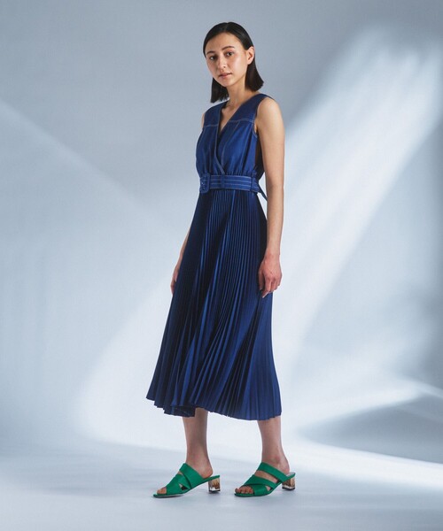 ダイアグラム プリーツ配色ワンピー ス Diagram（ダイアグラム） WOMEN DRESS GRACE CONTINENTAL