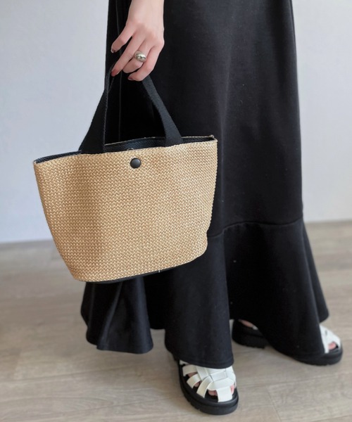 ISOOK（アイスー）の「【ZOZOTOWN限定】Basket mini tote / ミニかごバッグ（かごバッグ・レディース・ナチュラル・FREE）」の9枚目の写真