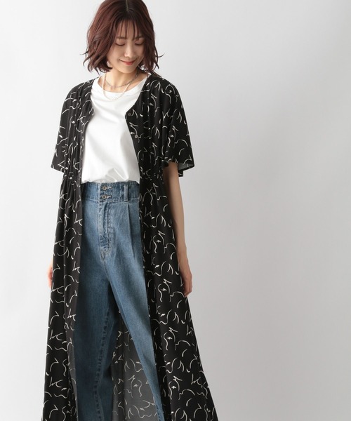 GLOBAL WORK（グローバルワーク）の「サラリラスタイルアップ半袖ワンピース/265464（ワンピース・レディース・オフホワイト/ベージュ/グリーン/ネイビー/アイボリー/ブラック/ホワイト/ホワイト系その他2/その他・MEDIUM/LARGE）」の9枚目の写真