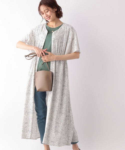 GLOBAL WORK（グローバルワーク）の「サラリラスタイルアップ半袖ワンピース/265464（ワンピース・レディース・オフホワイト/ベージュ/グリーン/ネイビー/アイボリー/ブラック/ホワイト/ホワイト系その他2/その他・MEDIUM/LARGE）」の18枚目の写真