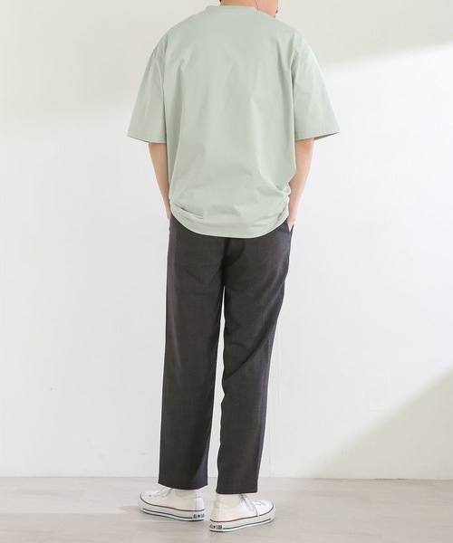 SENSE OF PLACE by URBAN RESEARCH(センスオブプレイスバイアーバンリサーチ)の「スムースシルケットTシャツ(5分袖)(Tシャツ/カットソー・メンズ・グリーン/アイボリー/ミント/ブラック/ホワイト・LARGE/MEDIUM)」の22枚目の写真