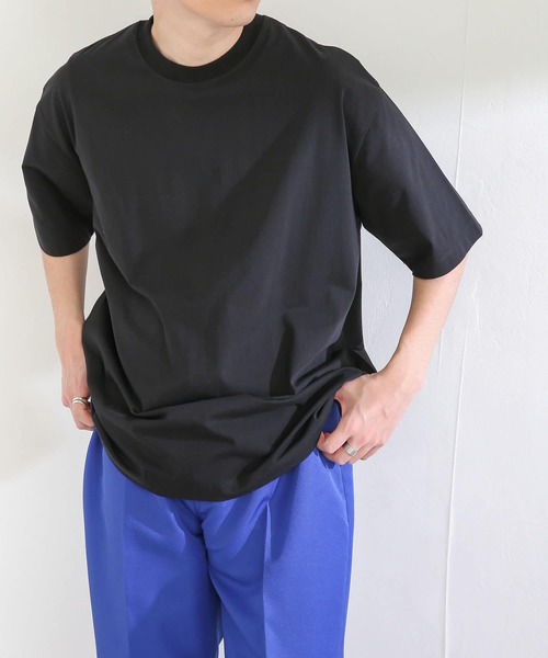 SENSE OF PLACE by URBAN RESEARCH(センスオブプレイスバイアーバンリサーチ)の「スムースシルケットTシャツ(5分袖)(Tシャツ/カットソー・メンズ・グリーン/アイボリー/ミント/ブラック/ホワイト・LARGE/MEDIUM)」の21枚目の写真