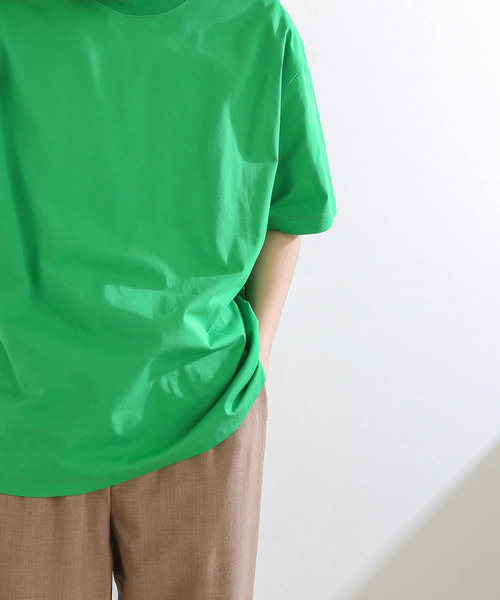 SENSE OF PLACE by URBAN RESEARCH(センスオブプレイスバイアーバンリサーチ)の「スムースシルケットTシャツ(5分袖)(Tシャツ/カットソー・メンズ・グリーン/アイボリー/ミント/ブラック/ホワイト・LARGE/MEDIUM)」の15枚目の写真