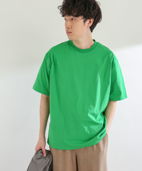 SENSE OF PLACE by URBAN RESEARCH(センスオブプレイスバイアーバンリサーチ)の「スムースシルケットTシャツ(5分袖)(Tシャツ/カットソー・メンズ・グリーン/アイボリー/ミント/ブラック/ホワイト・LARGE/MEDIUM)」の13枚目の写真