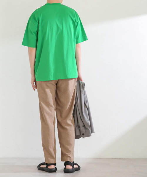 SENSE OF PLACE by URBAN RESEARCH(センスオブプレイスバイアーバンリサーチ)の「スムースシルケットTシャツ(5分袖)(Tシャツ/カットソー・メンズ・グリーン/アイボリー/ミント/ブラック/ホワイト・LARGE/MEDIUM)」の11枚目の写真