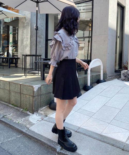 one after another NICE CLAUP（ワンアフターアナザーナイスクラップ）の「推しウケ圧勝　ビックカラーブラウス（シャツ/ブラウス・レディース・オフホワイト/ネイビー/ピンク/チェック/ブルー・FREE）」の16枚目の写真