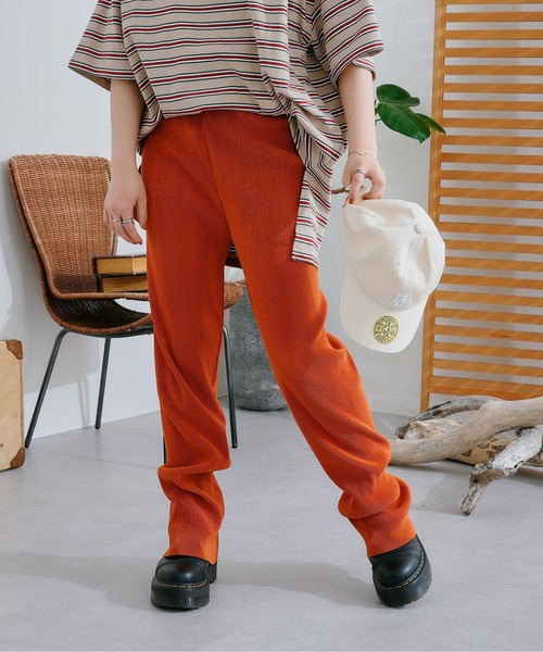 CPCM(シーピーシーエム)の「セルフカットオフプリーツカラーパンツ(その他パンツ・レディース・アイボリー/ブラック/ライトグリーン/ブルー/オレンジ・FREE)」の10枚目の写真