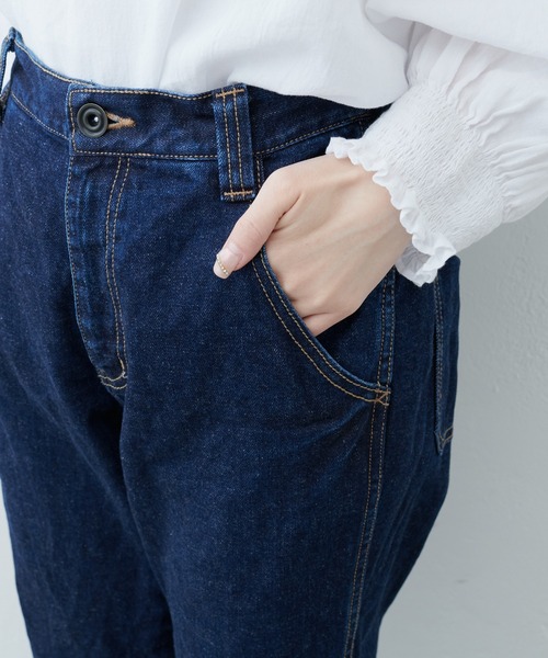 PUAL CE CIN（ピュアルセシン）の「オーガニックコットンカットオフデニムパンツ（その他パンツ・レディース・ホワイト/ナチュラル/インディゴブルー・FREE）」の8枚目の写真