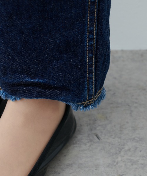 PUAL CE CIN（ピュアルセシン）の「オーガニックコットンカットオフデニムパンツ（その他パンツ・レディース・ホワイト/ナチュラル/インディゴブルー・FREE）」の6枚目の写真