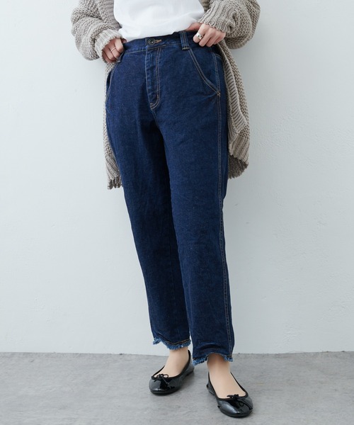 PUAL CE CIN（ピュアルセシン）の「オーガニックコットンカットオフデニムパンツ（その他パンツ・レディース・ホワイト/ナチュラル/インディゴブルー・FREE）」の16枚目の写真