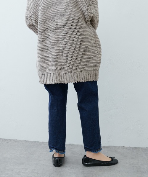 PUAL CE CIN（ピュアルセシン）の「オーガニックコットンカットオフデニムパンツ（その他パンツ・レディース・ホワイト/ナチュラル/インディゴブルー・FREE）」の14枚目の写真