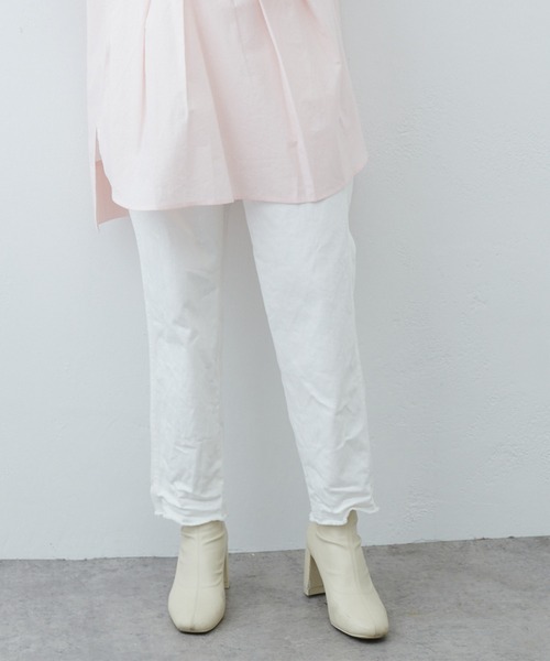 PUAL CE CIN（ピュアルセシン）の「オーガニックコットンカットオフデニムパンツ（その他パンツ・レディース・ホワイト/ナチュラル/インディゴブルー・FREE）」の22枚目の写真