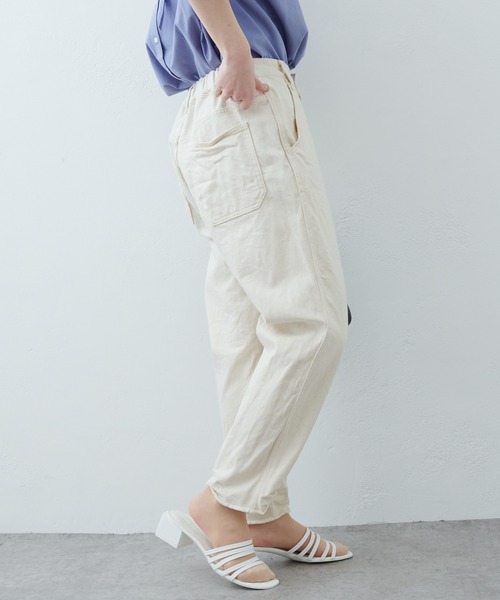 PUAL CE CIN（ピュアルセシン）の「オーガニックコットンカットオフデニムパンツ（その他パンツ・レディース・ホワイト/ナチュラル/インディゴブルー・FREE）」の18枚目の写真