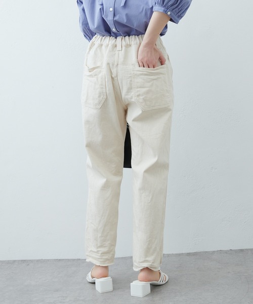 PUAL CE CIN（ピュアルセシン）の「オーガニックコットンカットオフデニムパンツ（その他パンツ・レディース・ホワイト/ナチュラル/インディゴブルー・FREE）」の17枚目の写真