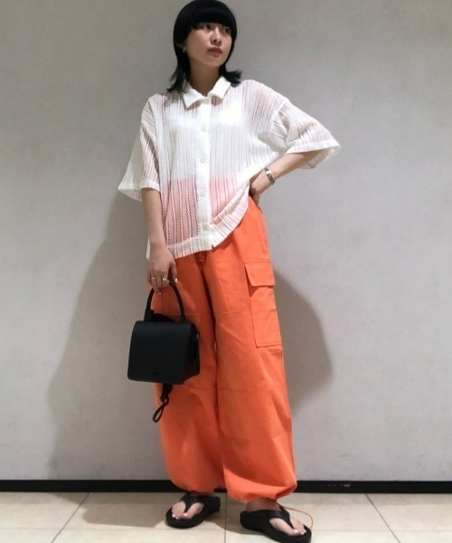 fredy repit（フレディレピ）の「裾ドローイージーカーゴパンツ（カーゴパンツ・レディース・オフホワイト/カーキ/ピンク/オレンジ・38）」の19枚目の写真