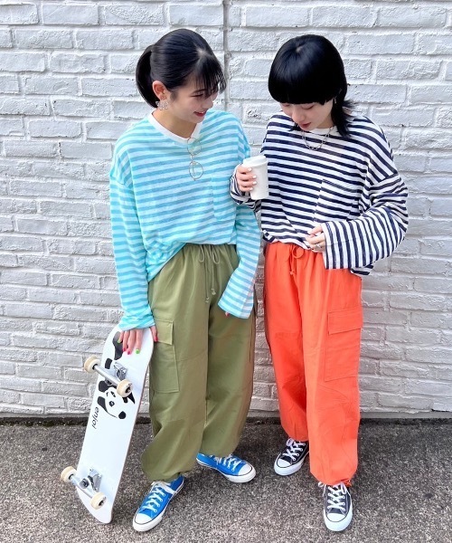 fredy repit（フレディレピ）の「裾ドローイージーカーゴパンツ（カーゴパンツ・レディース・オフホワイト/カーキ/ピンク/オレンジ・38）」の11枚目の写真