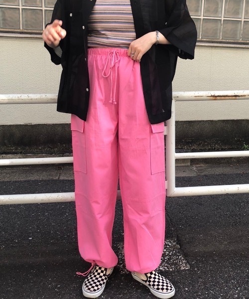 fredy repit（フレディレピ）の「裾ドローイージーカーゴパンツ（カーゴパンツ・レディース・オフホワイト/カーキ/ピンク/オレンジ・38）」の12枚目の写真