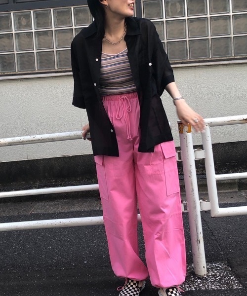 fredy repit（フレディレピ）の「裾ドローイージーカーゴパンツ（カーゴパンツ・レディース・オフホワイト/カーキ/ピンク/オレンジ・38）」の13枚目の写真