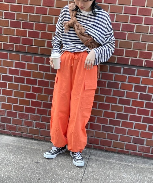 fredy repit（フレディレピ）の「裾ドローイージーカーゴパンツ（カーゴパンツ・レディース・オフホワイト/カーキ/ピンク/オレンジ・38）」の8枚目の写真
